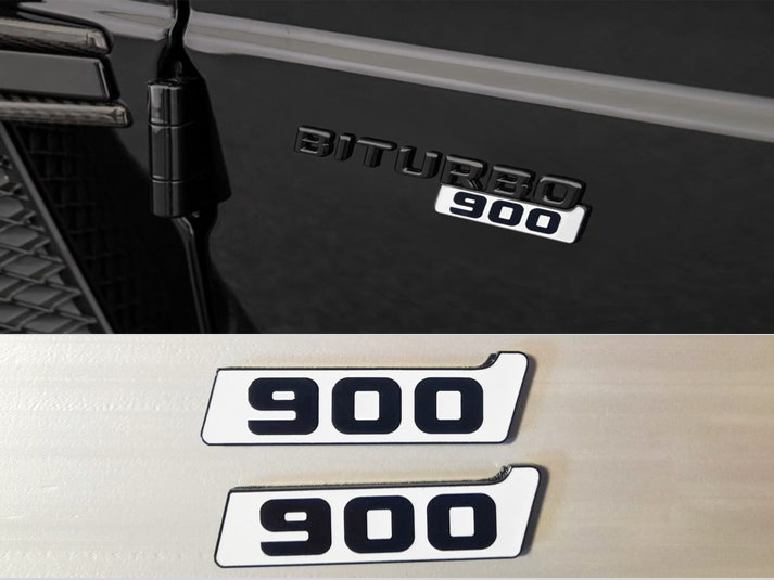 900 Fender Emblems Superwhite 900 Logo Badge made for G-Class w463 w463a